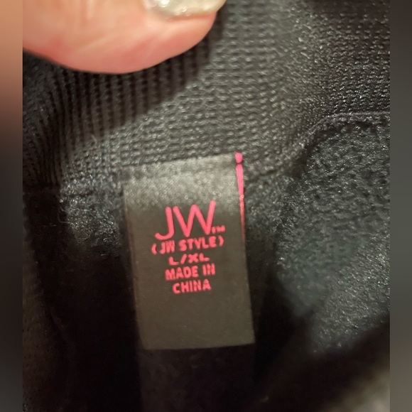 JW - Black textured leggings - size L/XL - Picture 3 of 3
